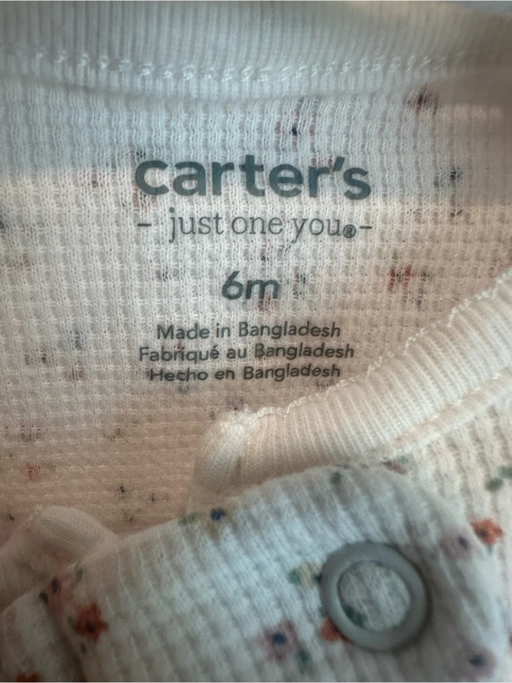 Carter's Pink, White and Purple Baby Footed One-Pieces - Farm & Floral Prints